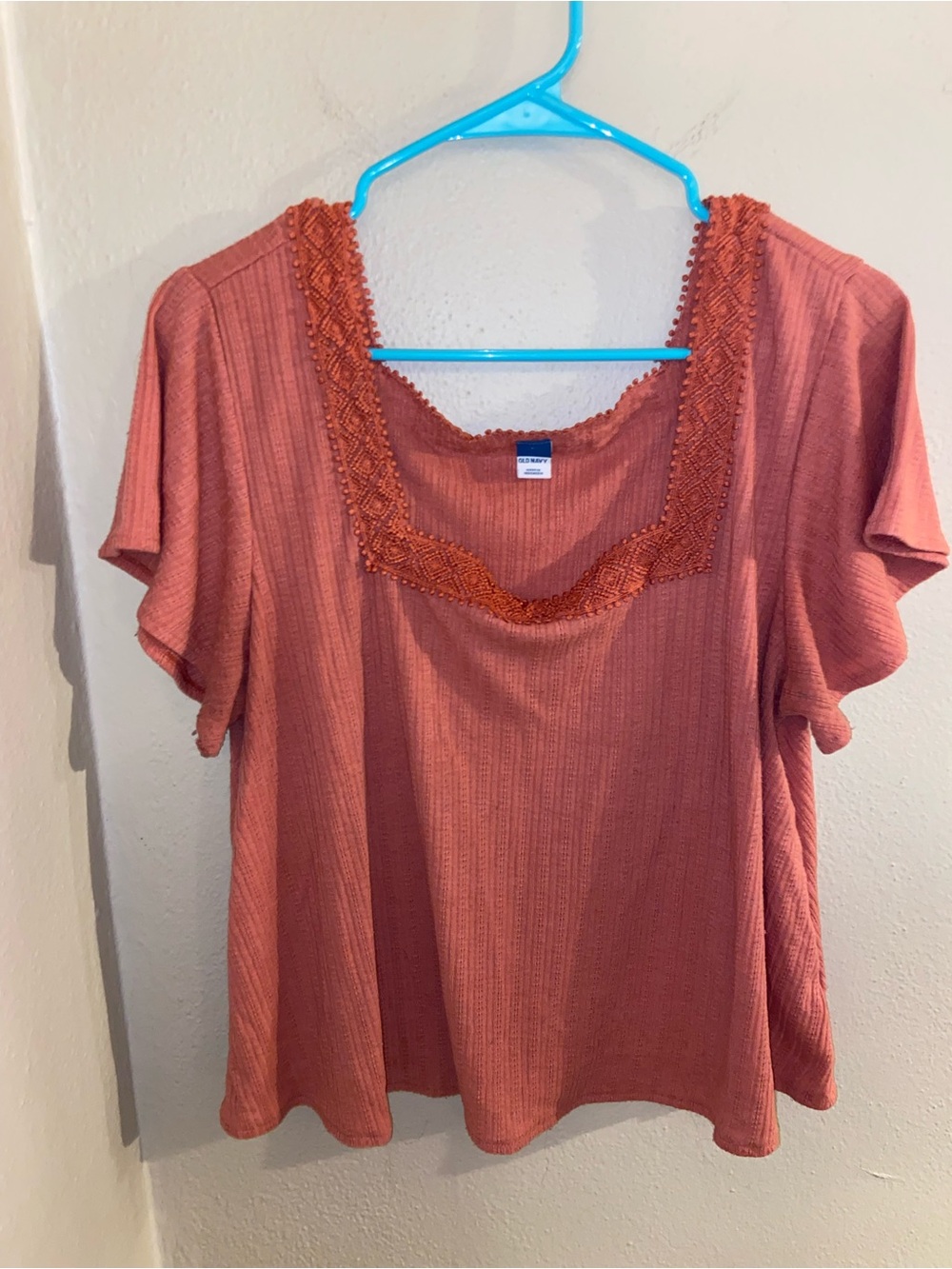Old Navy Square Neck Crochet Top